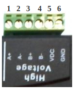Zdjęcie pinów złącza zasilającego P2 sterownika SSK-B04- 7,8A
