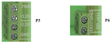 Zdjęcie złączy P5 i P6 płyty głównej SSK-MB2