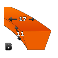 Pasy klasyczne B (17x11)