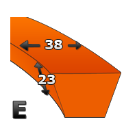 Pasy klasyczne E (38x23)