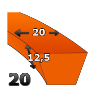 Pasy klasyczne H (20x12,5)