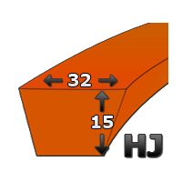 Pasy szerokoprofilowe HJ (32x15)