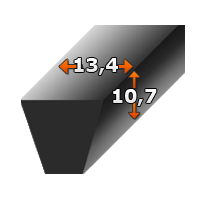 Pasy wąskoprofilowe 13,4x10,7