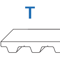 Pasy zębate profil T