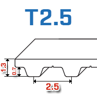 Pasy zębate T2.5