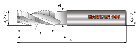 Frezy do obróbki zgrubnej metali lekkich HARRDEN 066 WR