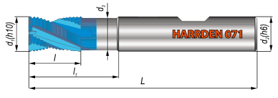 Frezy do obróbki zgrubnej materiałów twardych HARRDEN 071 HR
