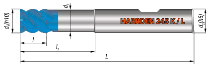 Frezy do wysokowydajnej obróbki materiałów twardych HARRDEN 245 H