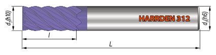 Frezy do obróbki materiałów trudnoskrawalnych HARRDEN 312 NH