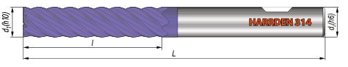 Frezy do obróbki materiałów trudnoskrawalnych HARRDEN 314 NH