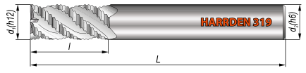 Frezy ogólnego przeznaczenia do obróbki zgrubnej HARRDEN 319