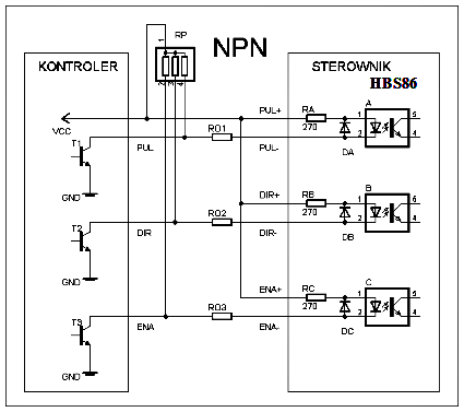 Wspólna anoda serowsterownika ES-D808 HBS86