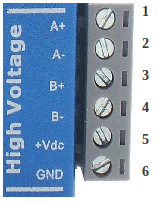 Zdjęcie pinów złącza zasilającego P2 sterownika SSK-B10