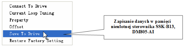 Zapisanie danych w pamięci nieulotnej sterownika SSK-B13