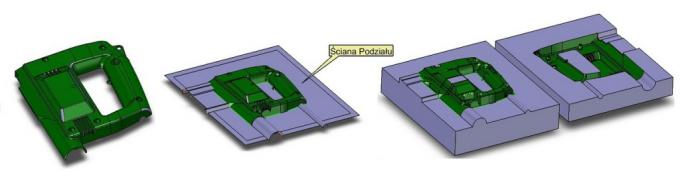 Tworzenie gniazda form w programie ZW3D professional