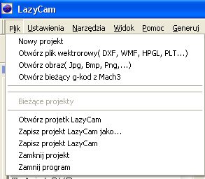 Funkcja Plik w programie Lazycam
