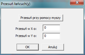 Funkcja przesunięcia łańcucha w programie Lazycam