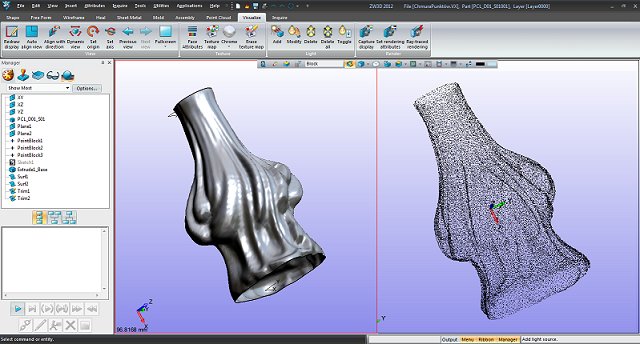 Moduł do pracy z chmurą punktów w programie ZW3D Professional