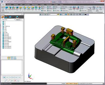 Tworzenie elektrod z tabelą elektrod w programie ZW3D Professional