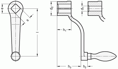 Korby żeliwne DIN 468 - rysunek techniczny