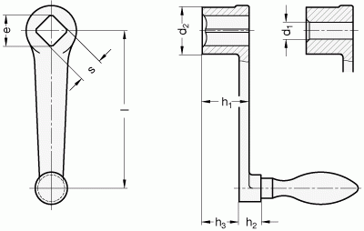 Korby żeliwne DIN 469 - rysunek techniczny