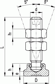 Śruby dociskowe GN 802 - rysunek techniczny