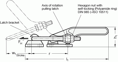 Zapięcia GN 852 - rysunek techniczny