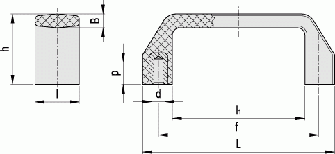 Uchwyty M.543 - rysunek techniczny