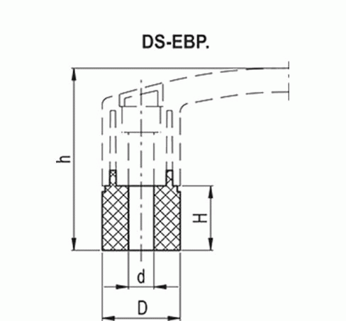 Tuleje dystansowe do uchwytów EBP. DS-EBP. - rysunek techniczny