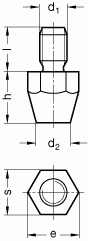 Stopy DIN 6320 - rysunek techniczny