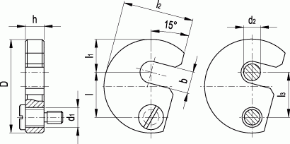 Podkładki obrotowe DIN 6371 - rysunek techniczny