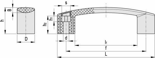 Uchwyty EBP - rysunek techniczny