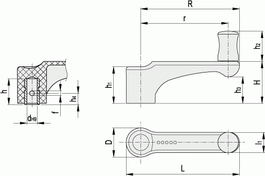 Mini korbki ERFW+I - rysunek techniczny