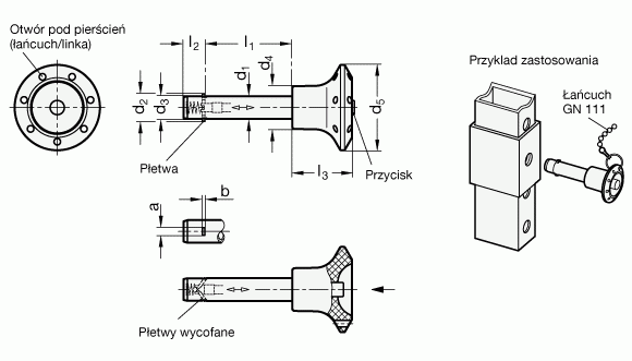 Trzpień Montażowy Z Blokadą Gn 1142 12 60 Akcesoria Cnc