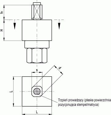 Przebijak GN 123 - rysunek techniczny