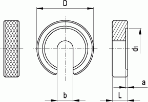 Podkładki wsuwane GN 183 - rysunek techniczny