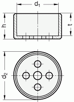 Mieszki ochronne GN 187.1-NI - rysunek techniczny
