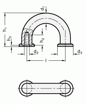 Uchwyty GN 224.1 - rysunek techniczny
