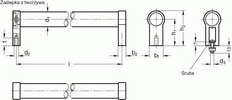 Uchwyty rurowe GN 333.1 - rysunek techniczny