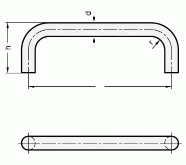 Uchwyty GN 425.3 - rysunek techniczny