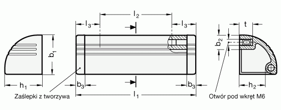 Uchwyty bezpieczne GN 430 - rysunek techniczny