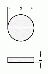 Magnesy trwałe GN 55.2 - rysunek techniczny