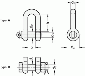 Szekla prosta GN 584-16-A - rysunek techniczny