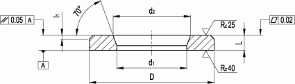Podkładki wzmocnione GN 6339 - rysunek techniczny