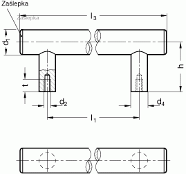 Uchwyty rurowe GN 666.5 - rysunek techniczny