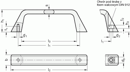 Uchwyty GN 728.5 - rysunek techniczny