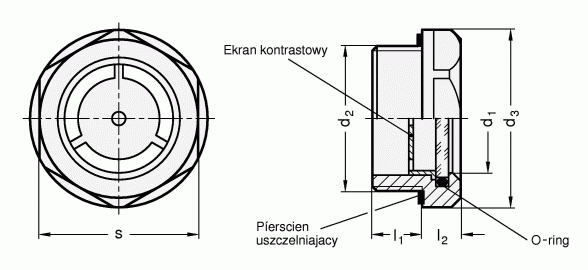 Wskaźniki poziomu do wysokich temperatur GN 743.1 - rysunek techniczny