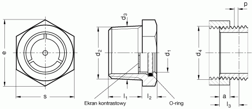 Wskaźniki poziomu GN 743.8 - rysunek techniczny