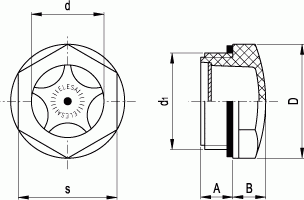 Wskaźnik poziomu HFTX - rysunek techniczny