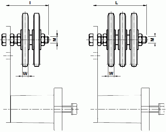 Koła łańcuchowe do napinaczy - rysunek techniczny
